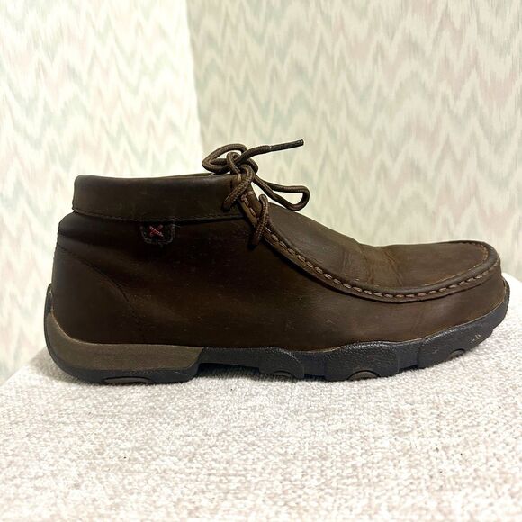 Twisted X Work Boots Steel Toe Moc Toe Brown Leather Mens 8.5 Safety ASTM EH main image 8